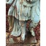 Fantastic Rustic Painted Cast Iron Statue Of Roman General