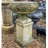 Vintage 1950's Composite Stone Large Urn On Plinth