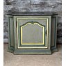 Rustic Painted Hardwood Marble Topped Cabinet