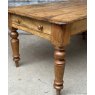 Antique Victorian Farmhouse Rustic Pine Dining Table