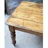 Antique Victorian Farmhouse Rustic Pine Dining Table