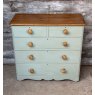 Antique Painted Victorian Pine Chest Of Drawers