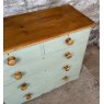 Antique Painted Victorian Pine Chest Of Drawers