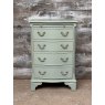 Fabulous Antique Serpentine Fronted Bedside Painted Chest Of Drawers