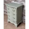 Fabulous Antique Serpentine Fronted Bedside Painted Chest Of Drawers