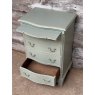 Fabulous Antique Serpentine Fronted Bedside Painted Chest Of Drawers