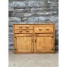 Rustic Antique Edwardian Farmhouse Waxed Pine Sideboard