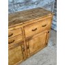 Rustic Antique Edwardian Farmhouse Waxed Pine Sideboard