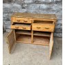 Rustic Antique Edwardian Farmhouse Waxed Pine Sideboard