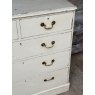 Antique Rustic Painted Edwardian Chest Of Drawers