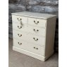 Antique Rustic Painted Edwardian Chest Of Drawers