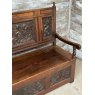 Exquisite Antique 19th Century Flemish Revival Carved Oak Settle