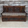 Exquisite Antique 19th Century Flemish Revival Carved Oak Settle