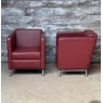 Mid Century Style Leatherette Tub Chairs