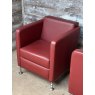 Mid Century Style Leatherette Tub Chairs