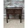 Antique Carved Oak Gothic Side Table