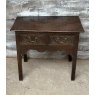 Antique Carved Oak Gothic Side Table