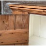 Antique Victorian Farmhouse Pine Ledge & Brace Cupboard