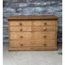 Unusual & Rare Vintage Large Waxed Pine Farmhouse Chest Of Drawers