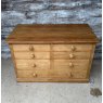 Unusual & Rare Vintage Large Waxed Pine Farmhouse Chest Of Drawers