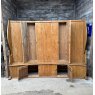 Imposing Large Antique Georgian English Pine & Elm Barrel Back Settle