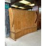 Imposing Large Antique Georgian English Pine & Elm Barrel Back Settle