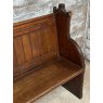 Antique 19th Century Victorian Oak Pew