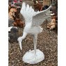 Finely Cast Crane Garden Statue