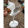 Finely Cast Crane Garden Statue