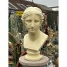 Painted Cast Iron Bust Of Venus Statue