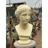 Painted Cast Iron Bust Of Venus Statue