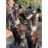 Fabulous Pair Of Cast Iron Greyhound Statues