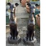 Fabulous Pair Of Cast Iron Greyhound Statues