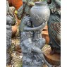 Classical Pair Of Ladies Holding Jugs Cast Iron Statues