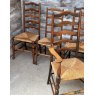 Vintage English Oak Ladder Back Chairs