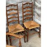 Vintage English Oak Ladder Back Chairs