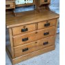 Fantastic Vintage Art Nouveau Style Waxed Pine Washstand