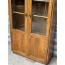 Ercol Elm Glazed Tall & Narrow Bookcase