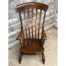 Antique Late Victorian Elm & Beech Large Windsor Armchair