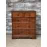 Antique Solid English Oak Bedroom Chest Of Drawers