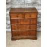 Antique Solid English Oak Bedroom Chest Of Drawers