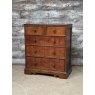 Antique Solid English Oak Bedroom Chest Of Drawers