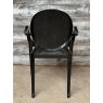 Vintage Louis Ghost Jet Black Armchair By Kartell