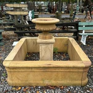 Our hand carved natural stone fountain “Tuscany” looking fabulous as ever. Available online & in...