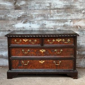 A 18th century European pen work chest of drawers just in, great details & colours. Great lions! Poss...